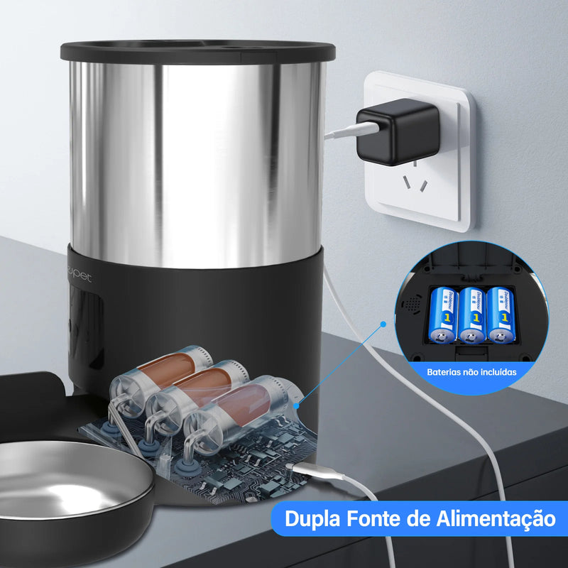 Alimentador Pet Automático 5L - Com Voz