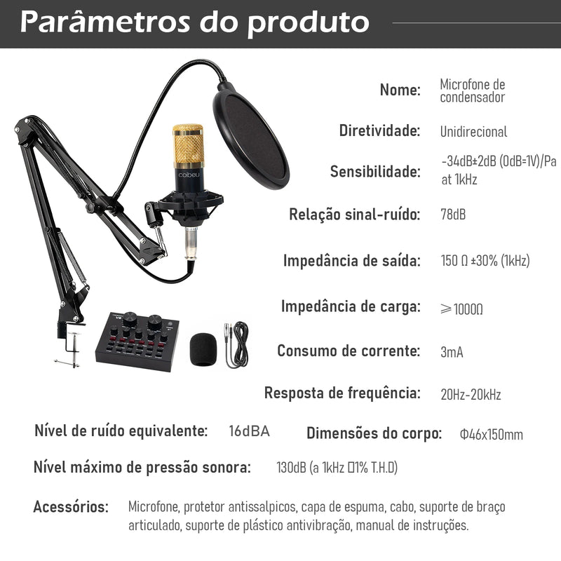 Microfone BM800 Articulado